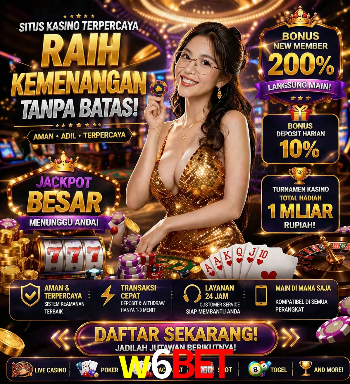 Roleta e blackjack w6bet